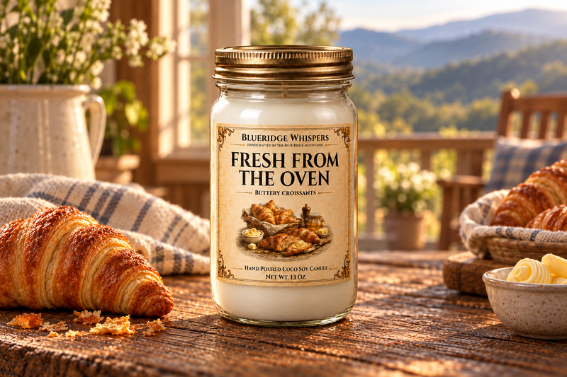 BRW Hero — Fresh From the Oven – Warm Croissant Coco-Soy Candle in an Appalachian home