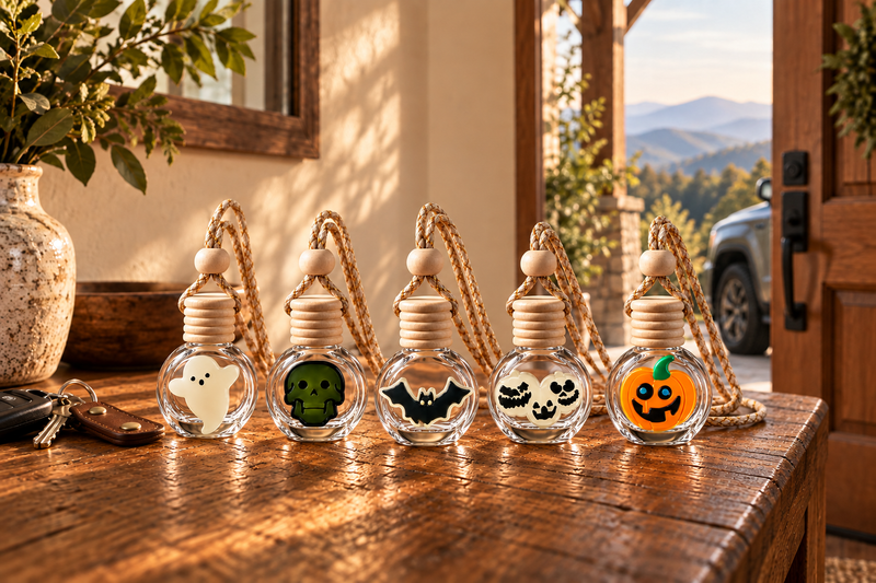 BRW Hero — Halloween GLOW in the Dark Hanging Car Freshener in an Appalachian home