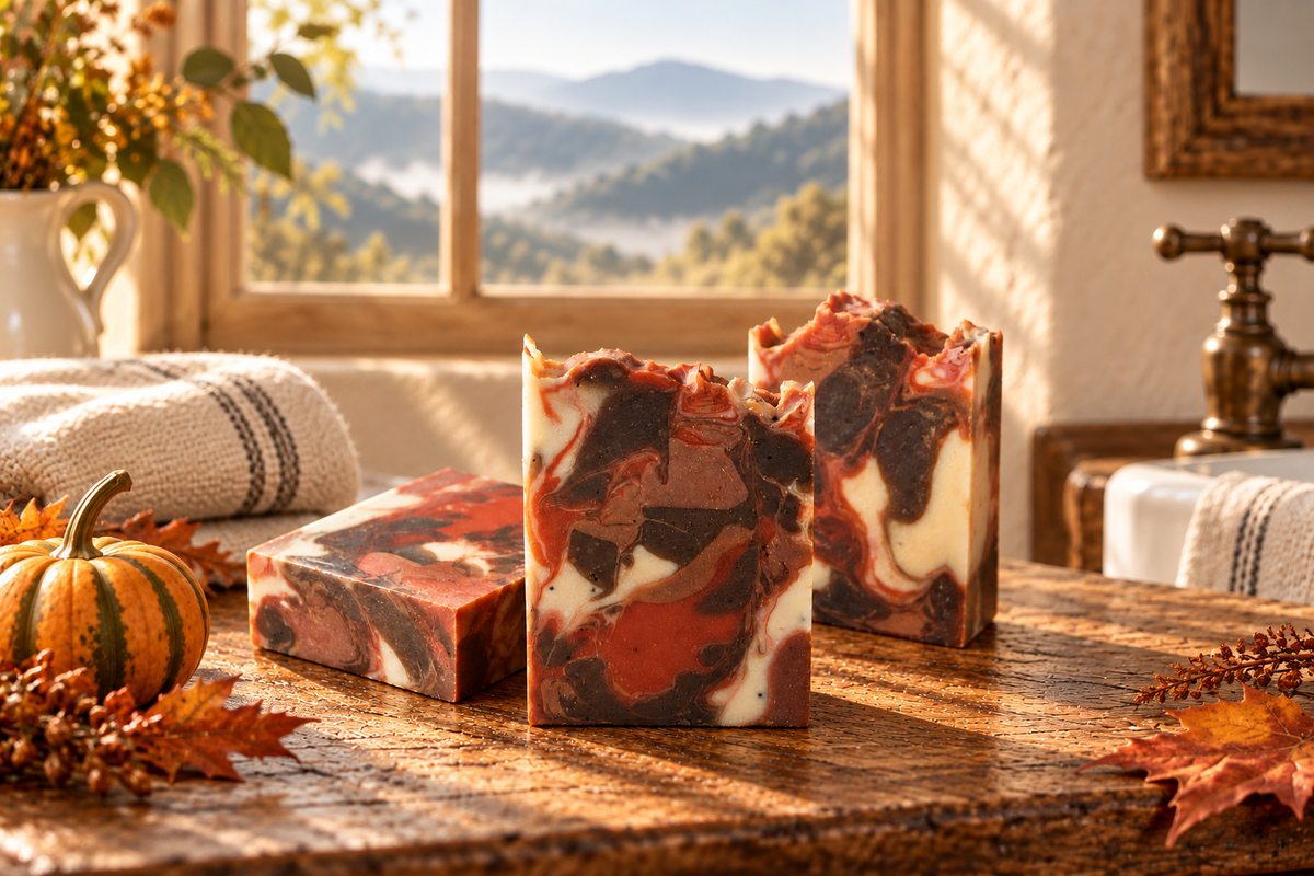 BRW Hero — Harvest Pumpkin Handmade Soap in an Appalachian home