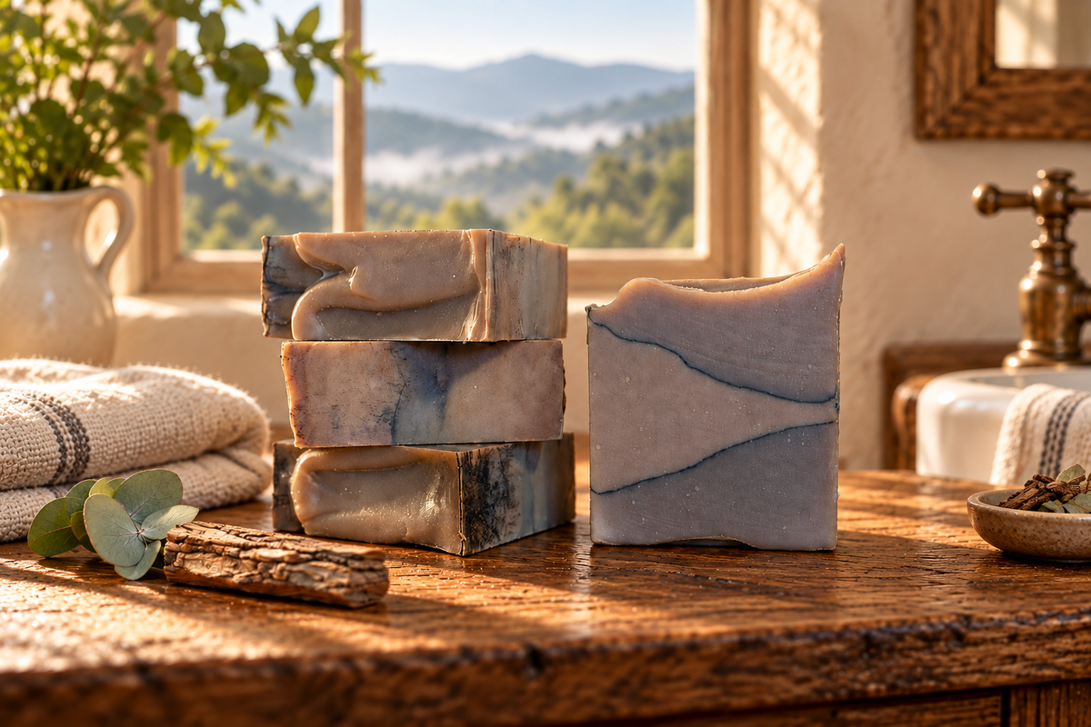 BRW Hero — Hickory & Suede Handcrafted Soap in an Appalachian home