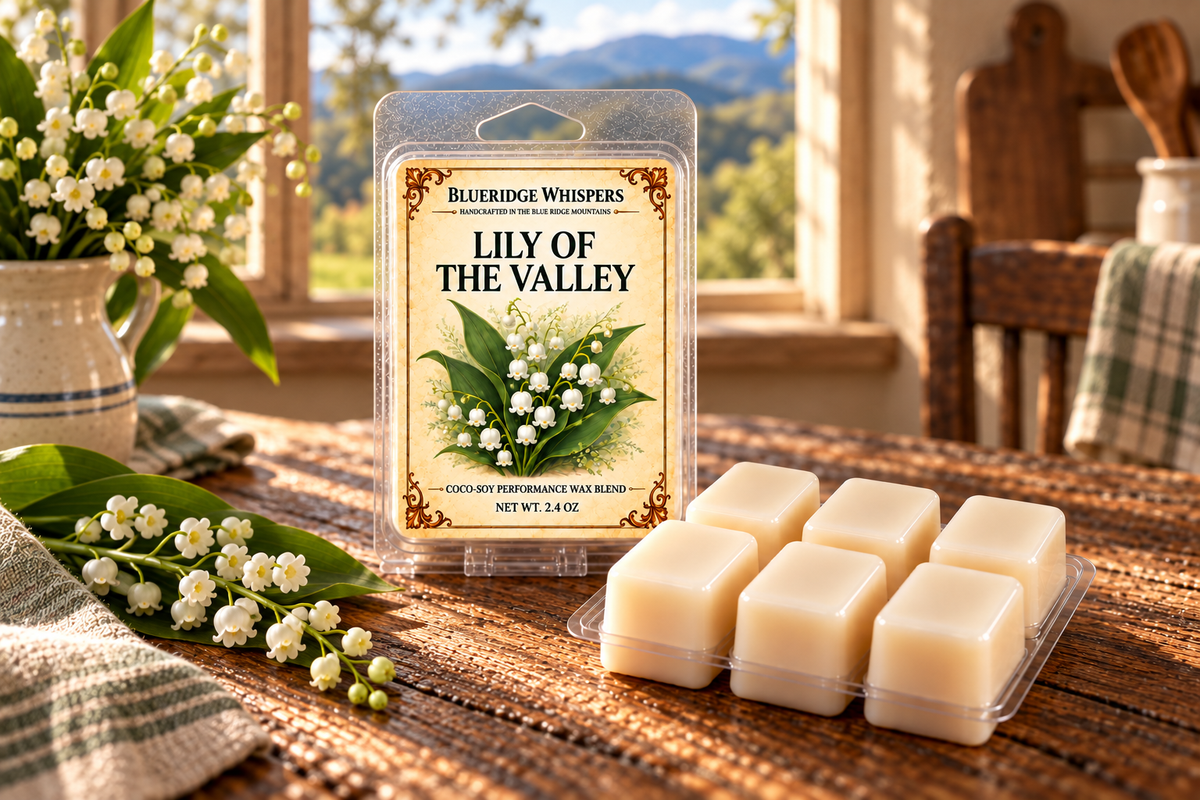 BRW Hero — Lily of The Valley Wax Melts in an Appalachian home