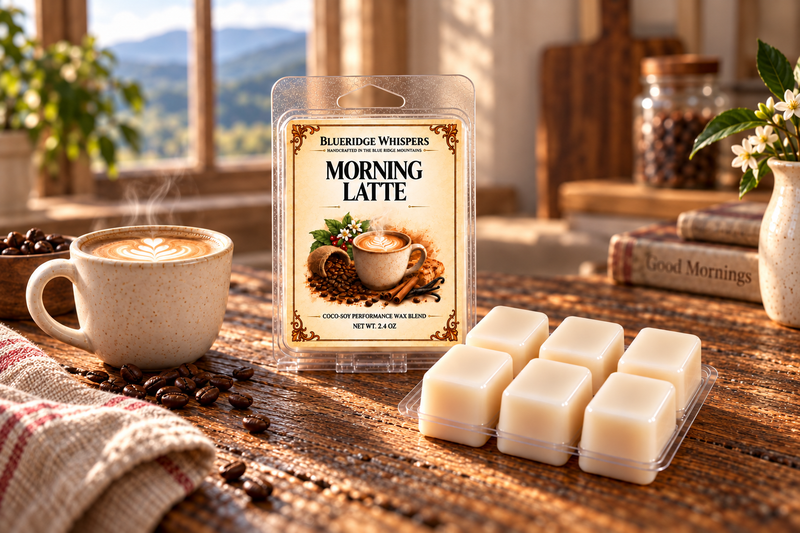 BRW Hero — Morning Latte – Coffeehouse Wax Melts in an Appalachian home