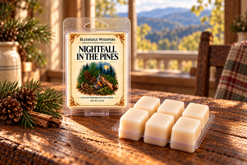 BRW Hero — Nightfall In The Pines Wax Melts in an Appalachian home