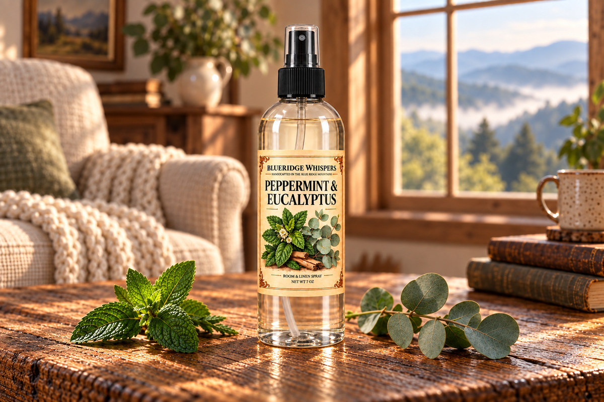 BRW Hero — Peppermint & Eucalyptus Room & Fabric Spray in an Appalachian home