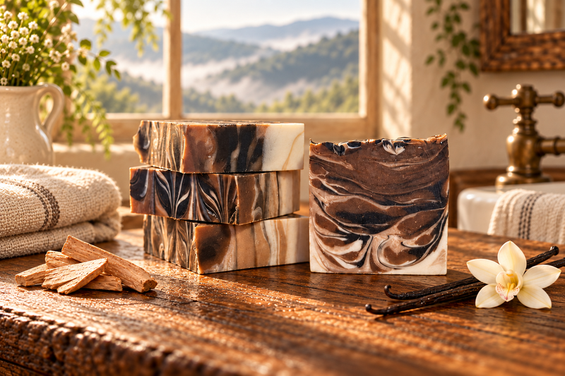 BRW Hero — Sandalwood Vanilla Handcrafted Soap in an Appalachian home