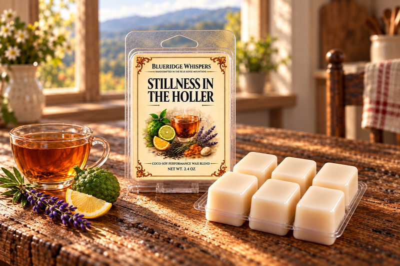 BRW Hero — Stillness in the Holler Wax Melts in an Appalachian home