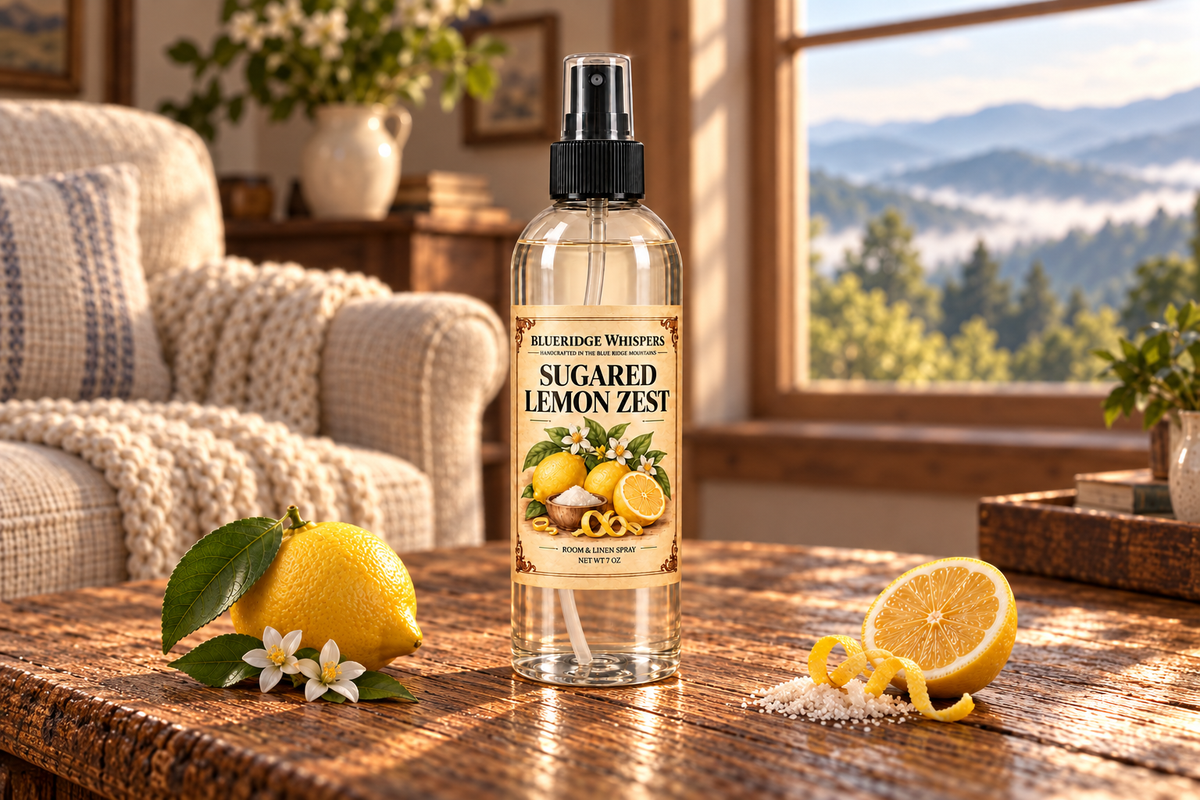 BRW Hero — Sugared Lemon Zest Room & Fabric Spray in an Appalachian home
