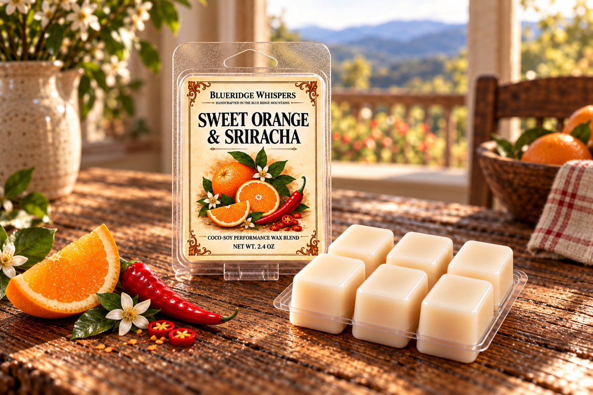 BRW Hero — Sweet Orange & Sriracha Wax Melts in an Appalachian home