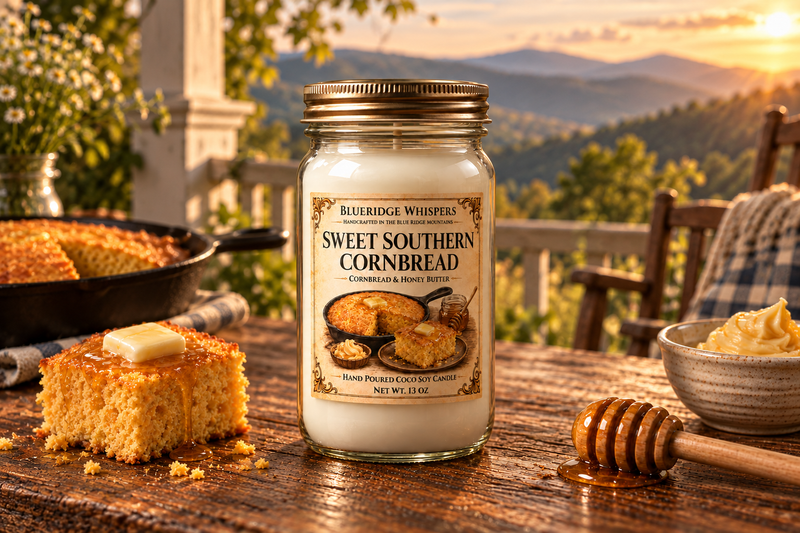 BRW Hero — Sweet Southern Cornbread – Honey Butter Coco-Soy Candle in an Appalachian home