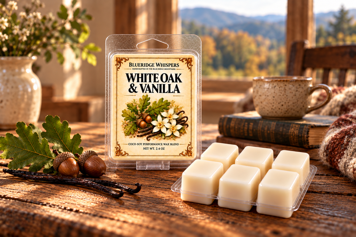 BRW Hero — White Oak & Vanilla Soy Wax Melts – Earthy & Smooth Scent in an Appalachian home