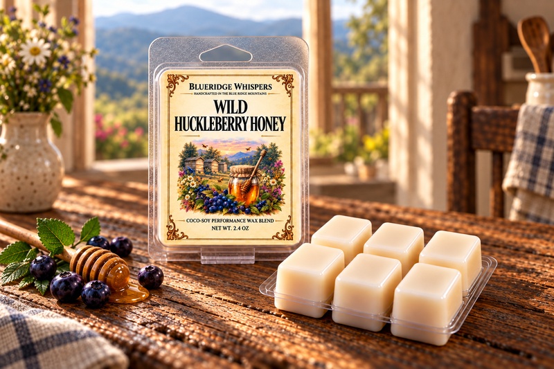 BRW Hero — Wild Huckleberry Honey – Soy Wax Melt in an Appalachian home