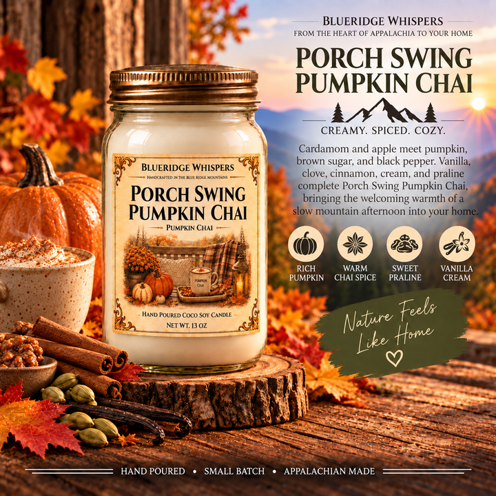Porch Swing Pumpkin Chai – Spiced Coco-Soy Candle