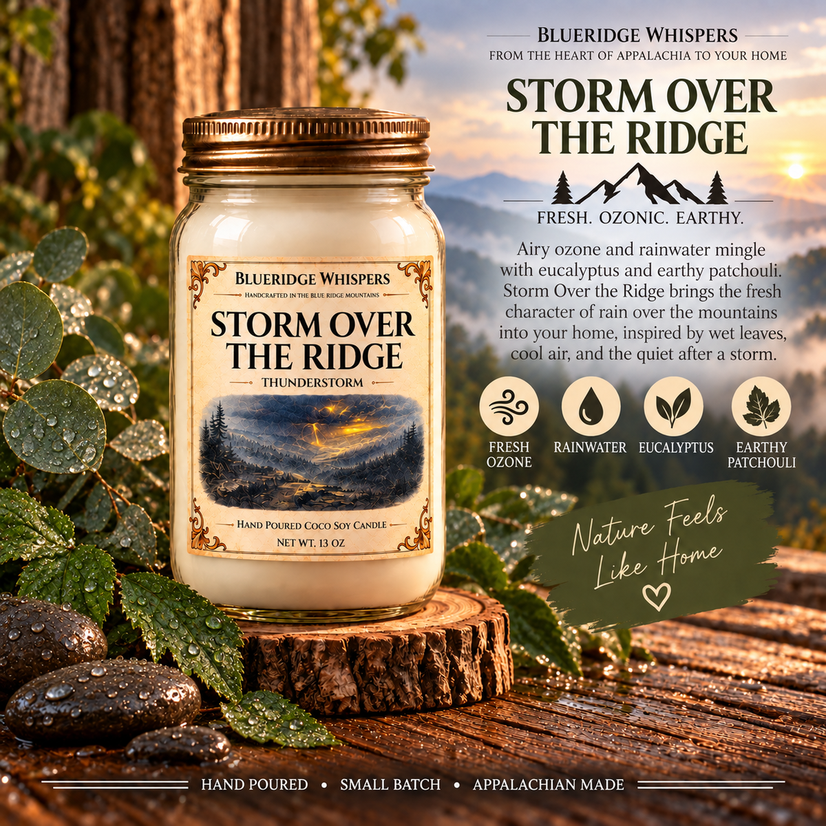Summer Storm Candle | Blue Ridge Whispers