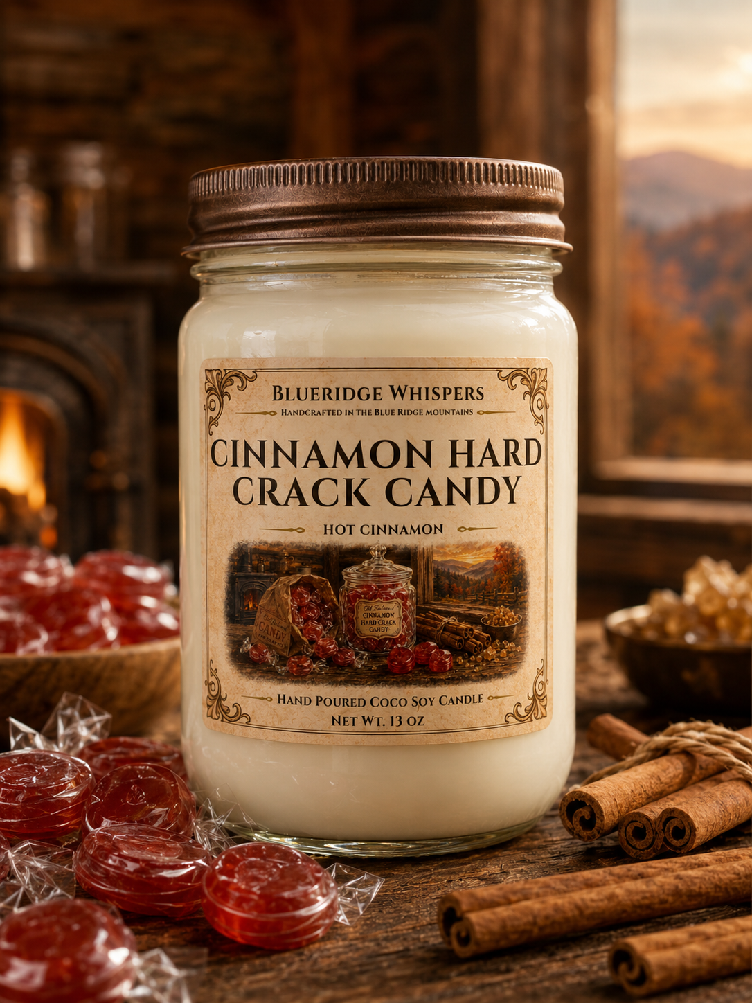 Cinnamon Hard Crack Candy Candle