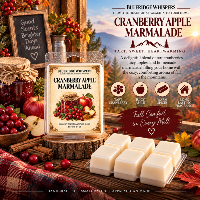 Cranberry Appleachian Marmalade — Blue Ridge Whispers wax melt product photo
