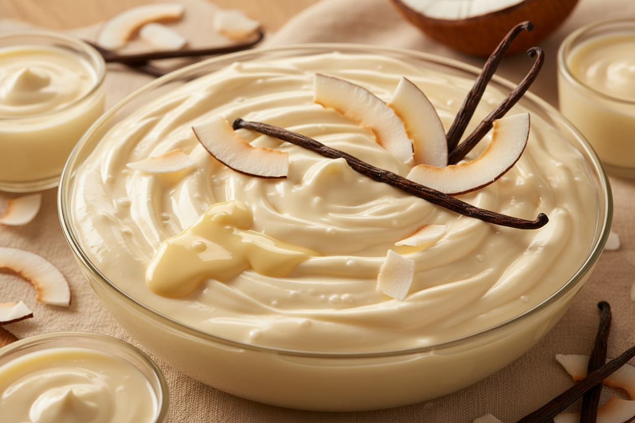 creamy coconut and vanilla