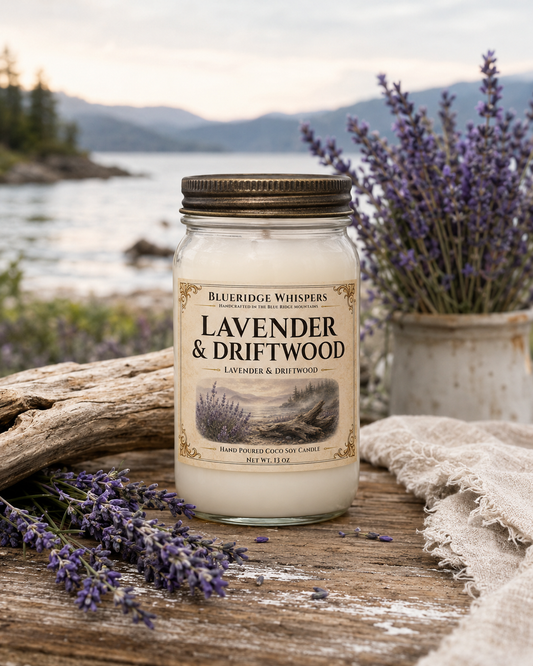 Lavender Driftwood | Hand-Poured Calm & Coastal Candle