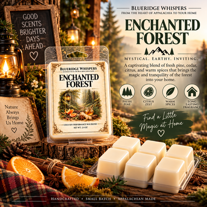 Enchanted Forest Soy Wax Melts — Blue Ridge Whispers wax melt product photo
