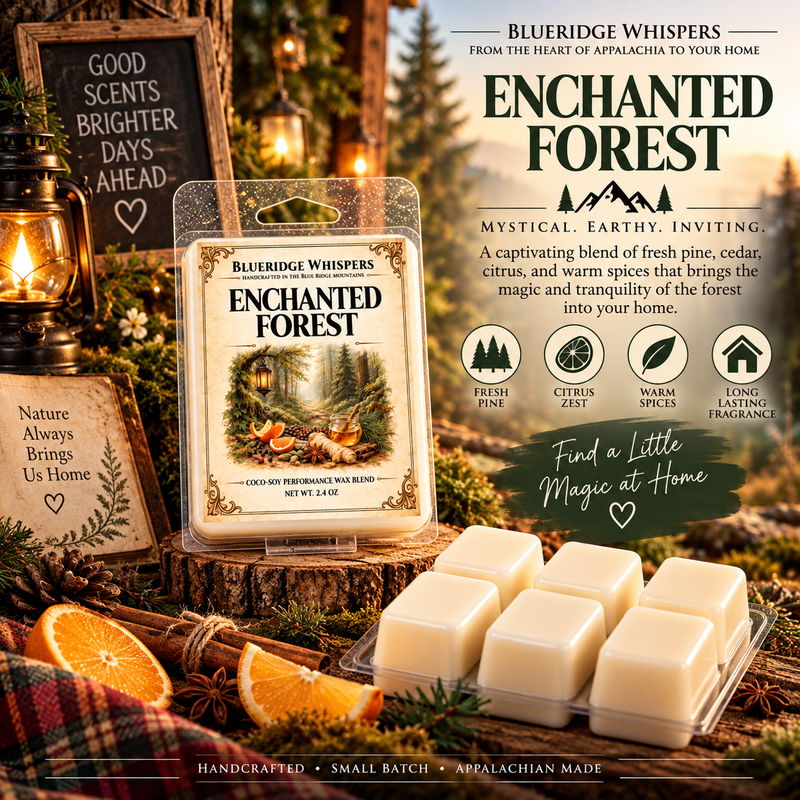 Enchanted Forest Soy Wax Melts — Blue Ridge Whispers wax melt product photo