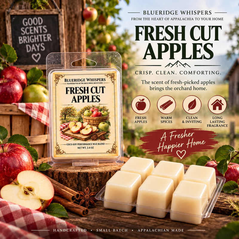 Fresh Cut Apple Scented Wax Melts — Blue Ridge Whispers wax melt product photo