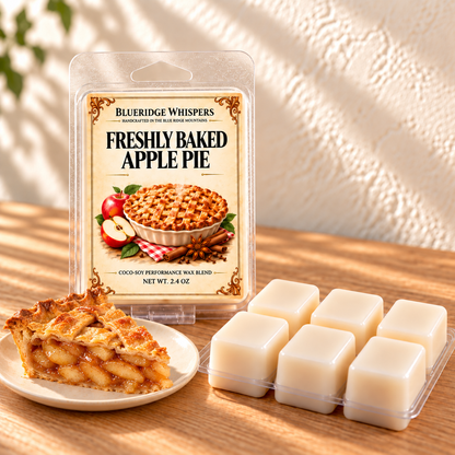 Freshly Baked Apple Pie Soy Wax Melts — minimal main photo with slice of apple pie