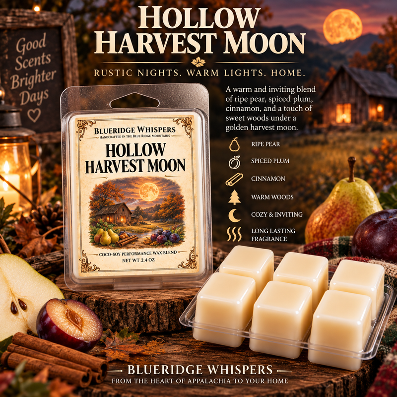 Hollow Harvest Moon — Blue Ridge Whispers wax melt product photo