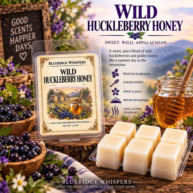 Wild Huckleberry Honey – Soy Wax Melt — Blue Ridge Whispers wax melt product photo