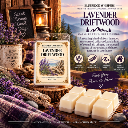 Lavender Driftwood — Blue Ridge Whispers wax melt product photo