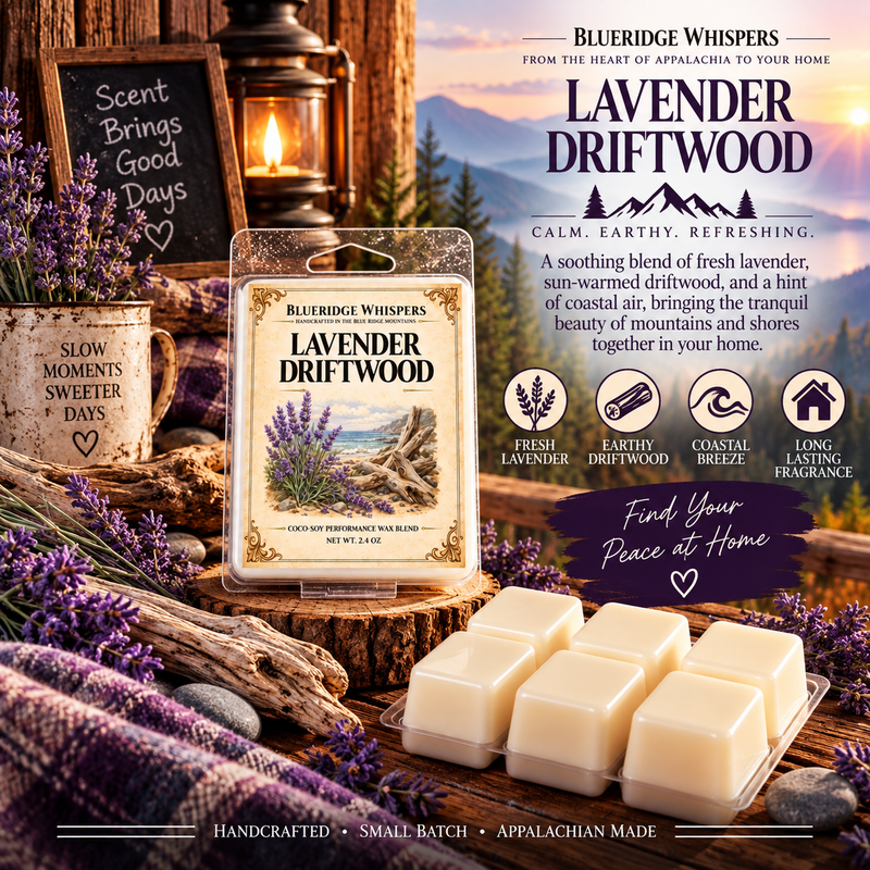 Lavender Driftwood — Blue Ridge Whispers wax melt product photo