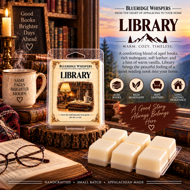 Library Wax Melts - Leather & Aged Paper Aromatic Home Fragrance