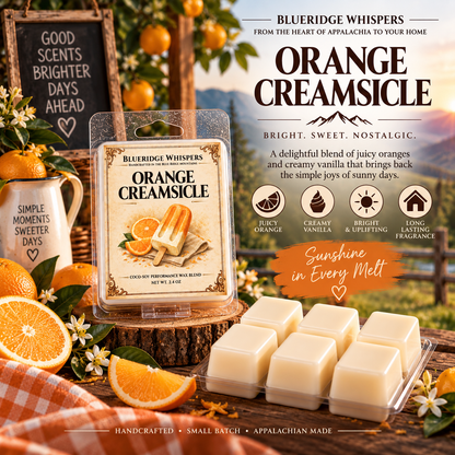 Orange Creamsicle — Blue Ridge Whispers wax melt product photo