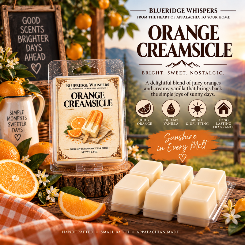 Orange Creamsicle — Blue Ridge Whispers wax melt product photo