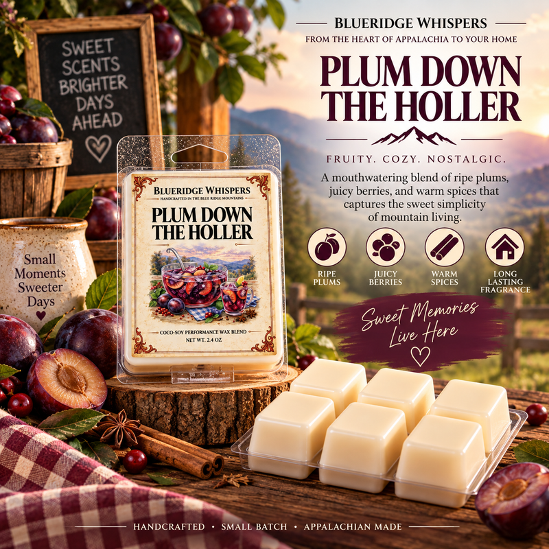 Plum Down The Holler — Blue Ridge Whispers wax melt product photo
