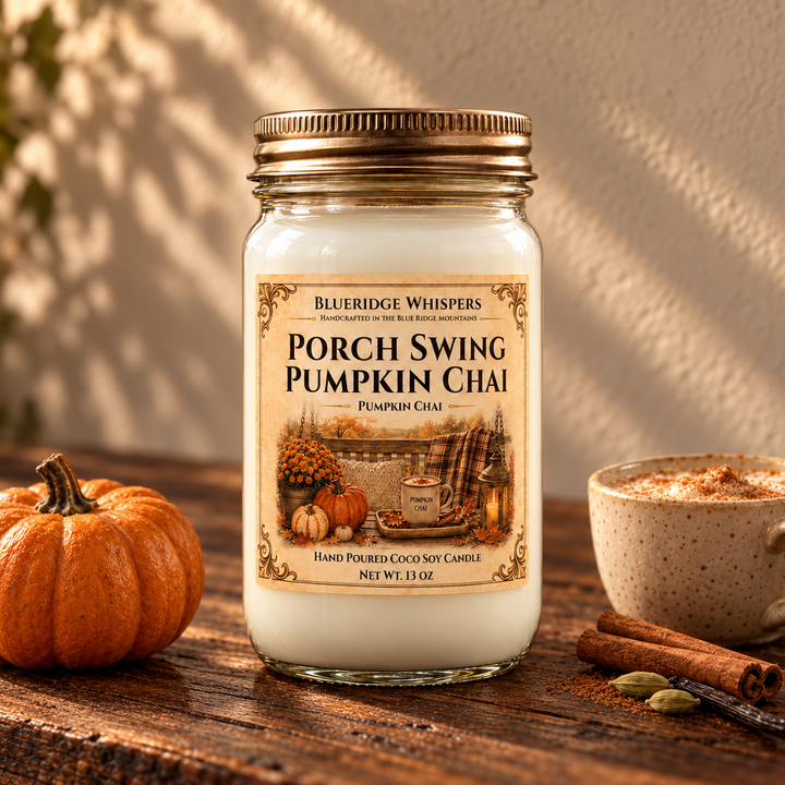 Porch Swing Pumpkin Chai – Spiced Coco-Soy Candle
