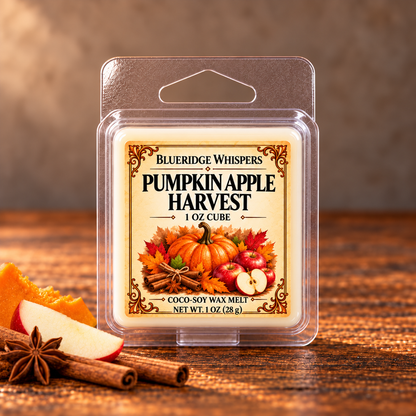Pumpkin Apple Harvest 1 oz cube in a clear single-cube clamshell, front label facing forward
