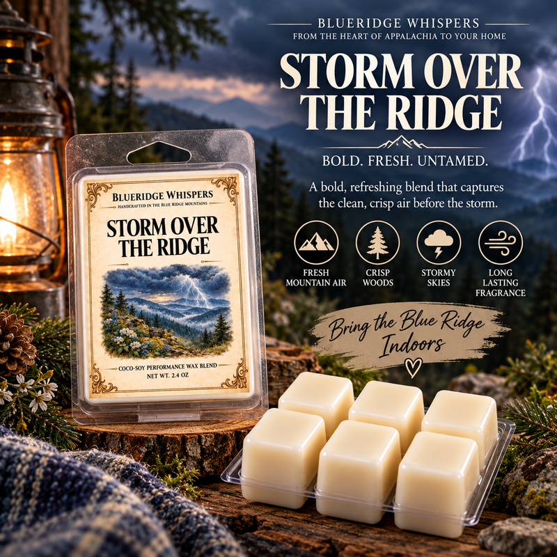Storm Over The Ridge — Blue Ridge Whispers wax melt product photo