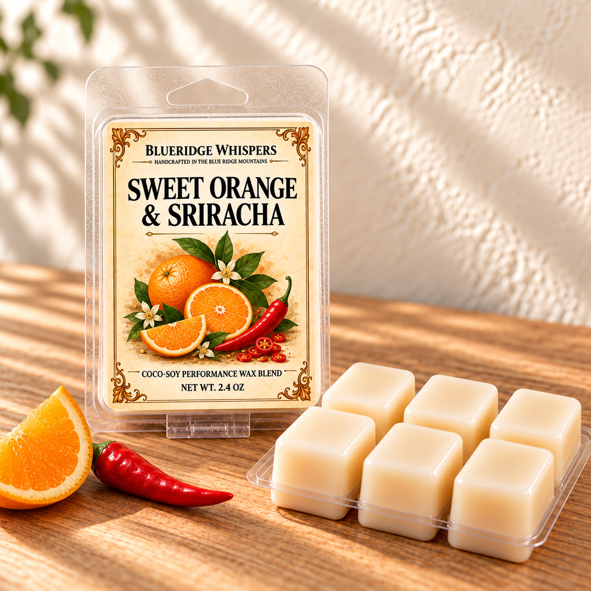 Sweet Orange & Sriracha — corrected minimal main photo with new ornate label