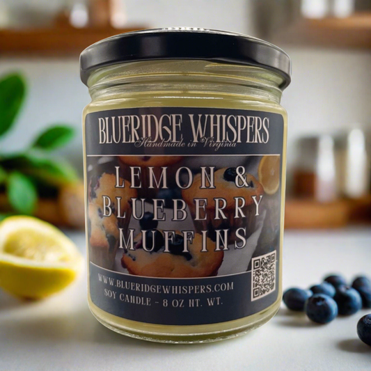 Lemon & Blueberry Muffin Soy Candle