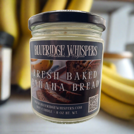 Homestyle Banana Bread Soy Candle – 8 oz of Comforting Bliss