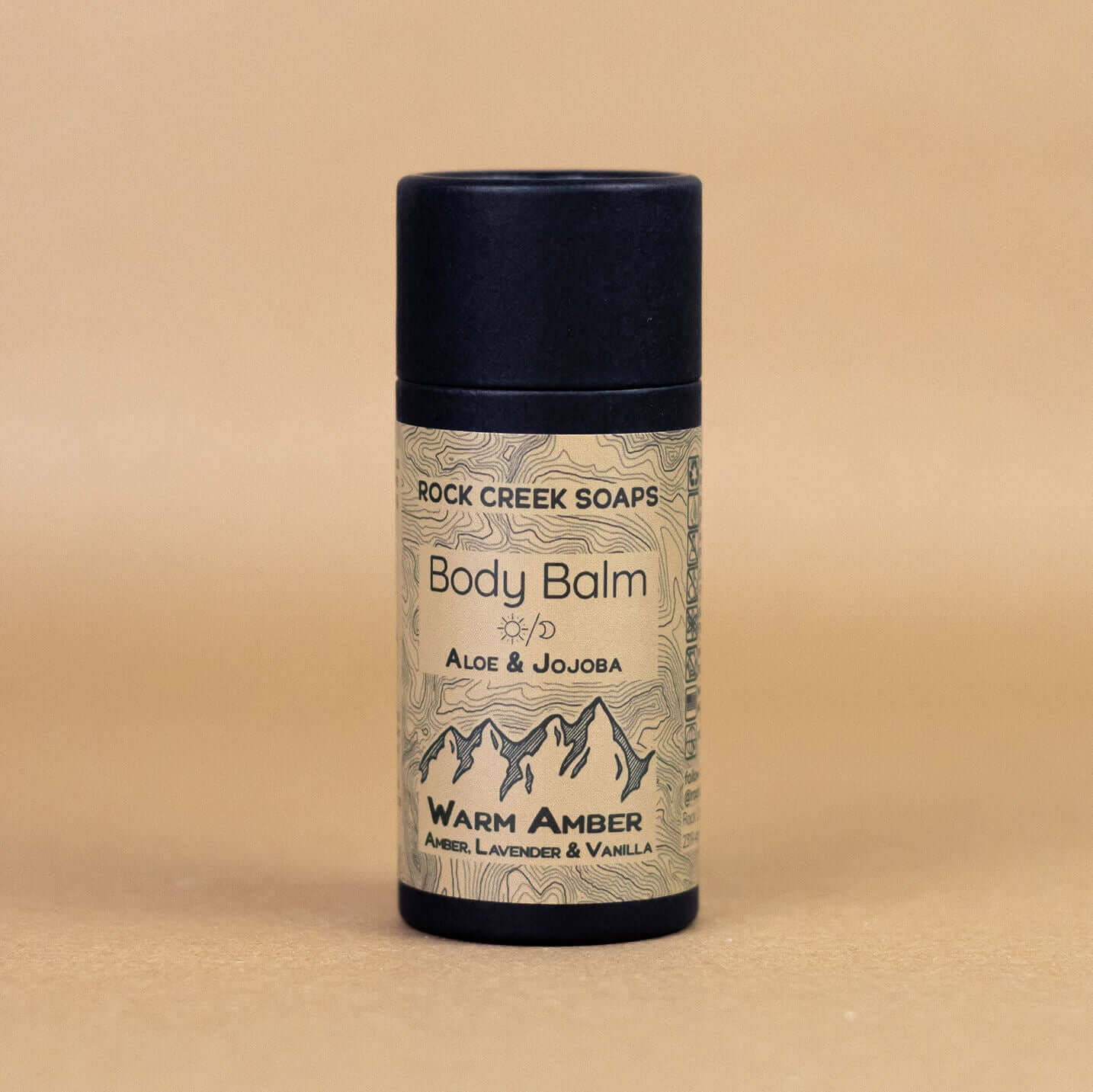 WARM AMBER BODY BALM | Solid Lotion Bar - Black Amber & Vanilla with French Lavender